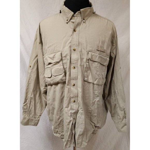 Sports Afield Shirts Sports Afield Mens 2xl Tan Khaki Long Sleeve